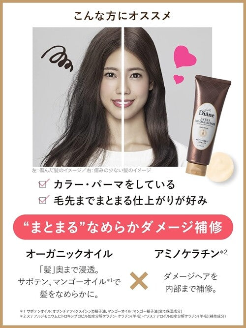 Diane Perfect Beauty Extra Damage Repair Hair Mask 320g Floral & Berry Fragrance