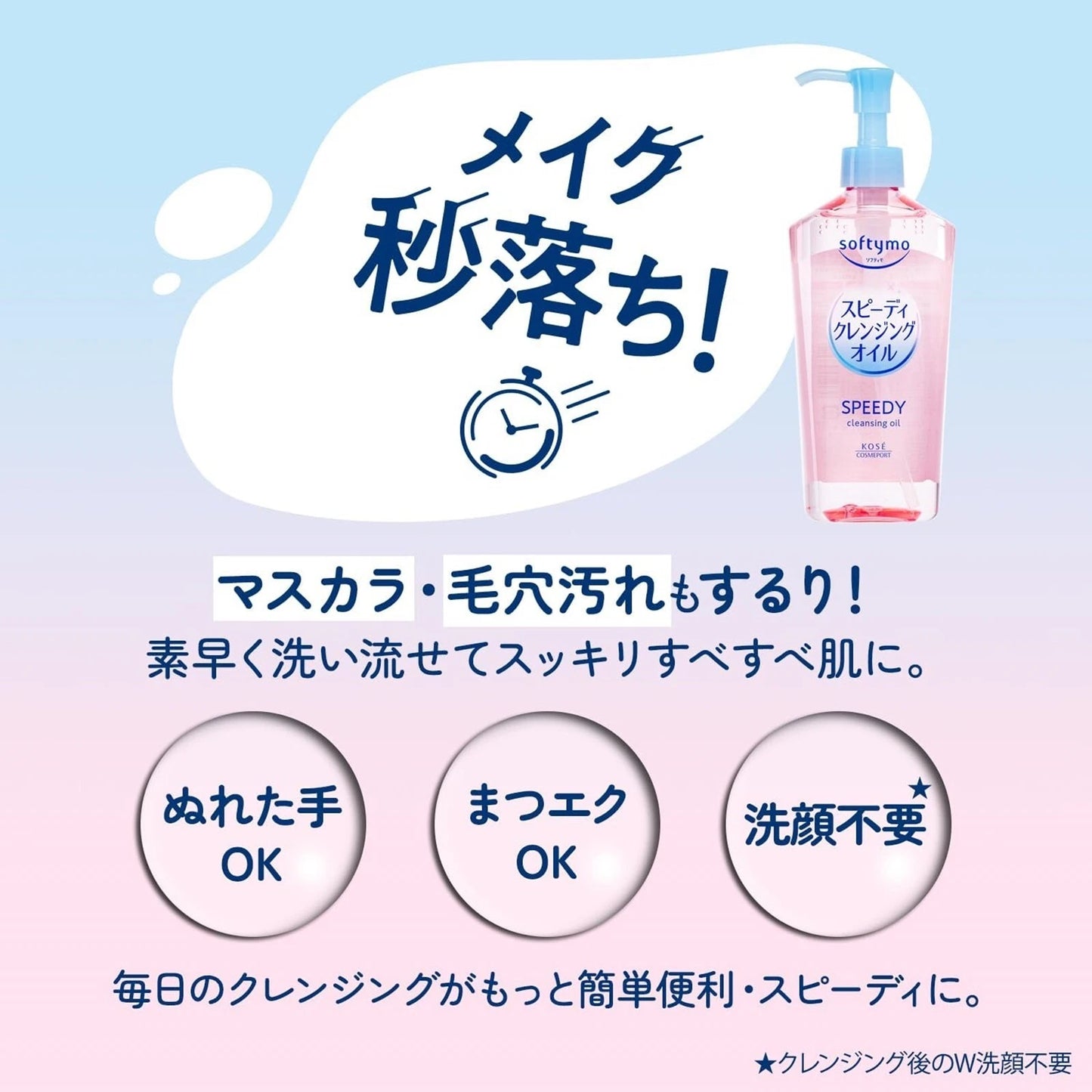 KOSE Softymo Speedy Cleansing Oil Makeup Remover
